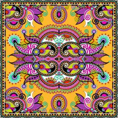 Traditional ornamental floral paisley bandanna N174