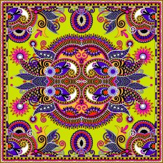 Traditional ornamental floral paisley bandanna N176