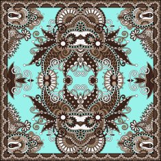 Traditional ornamental floral paisley bandanna N178