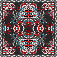 Traditional ornamental floral paisley bandanna N180