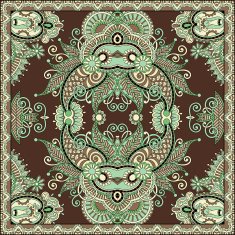 Traditional ornamental floral paisley bandanna N182
