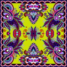 Traditional ornamental floral paisley bandanna N186