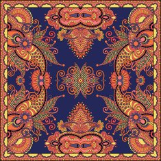 Traditional ornamental floral paisley bandanna N188