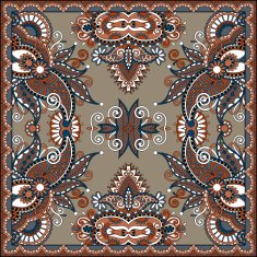 Traditional ornamental floral paisley bandanna N190