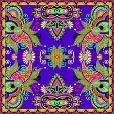 Traditional ornamental floral paisley bandanna N191