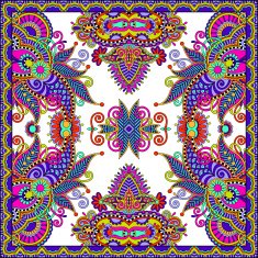 Traditional ornamental floral paisley bandanna N192