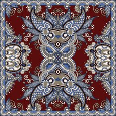 Traditional ornamental floral paisley bandanna N195