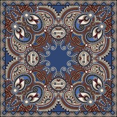 Traditional ornamental floral paisley bandanna N202
