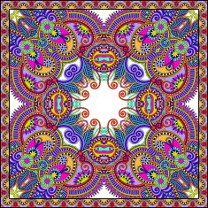 Traditional ornamental floral paisley bandanna N203