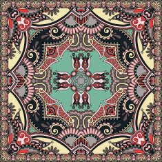 Traditional ornamental floral paisley bandanna N204
