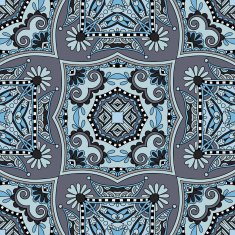Traditional ornamental floral paisley bandanna N206