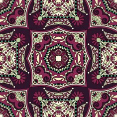 Traditional ornamental floral paisley bandanna N207