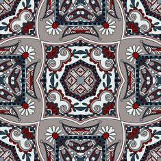 Traditional ornamental floral paisley bandanna N208