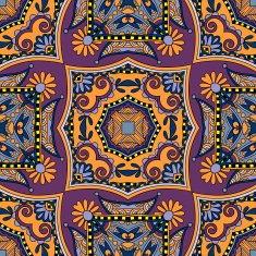 Traditional ornamental floral paisley bandanna N209