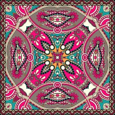 Traditional ornamental floral paisley bandanna N212