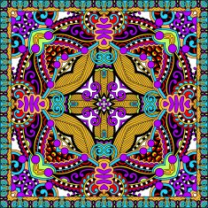 Traditional ornamental floral paisley bandanna N218