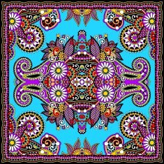 Traditional ornamental floral paisley bandanna N223