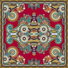 Traditional ornamental floral paisley bandanna N225