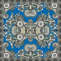 Traditional ornamental floral paisley bandanna N229