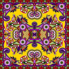 Traditional ornamental floral paisley bandanna N230