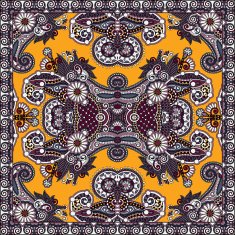 Traditional ornamental floral paisley bandanna N235
