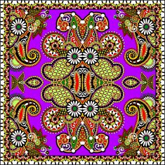 Traditional ornamental floral paisley bandanna N237