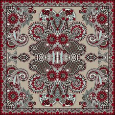 Traditional ornamental floral paisley bandanna N239