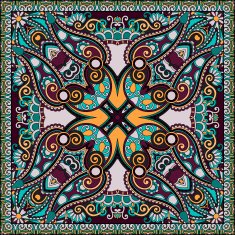 Traditional ornamental floral paisley bandanna N246