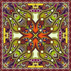 Traditional ornamental floral paisley bandanna N247