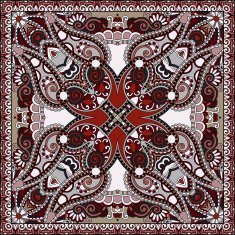 Traditional ornamental floral paisley bandanna N248
