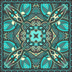 Traditional ornamental floral paisley bandanna N249