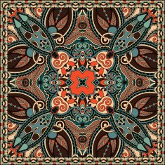 Traditional ornamental floral paisley bandanna N250