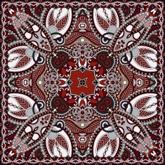 Traditional ornamental floral paisley bandanna N251