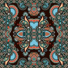 Traditional ornamental floral paisley bandanna N254
