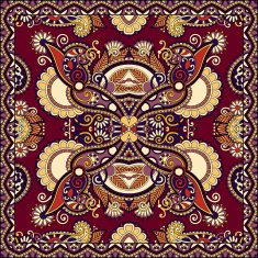 Traditional ornamental floral paisley bandanna N258