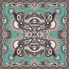Traditional ornamental floral paisley bandanna N259