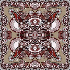 Traditional ornamental floral paisley bandanna N260