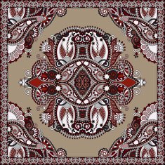 Traditional ornamental floral paisley bandanna N262