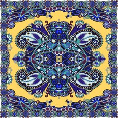 Traditional ornamental floral paisley bandanna N264