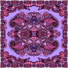 Traditional ornamental floral paisley bandanna N265