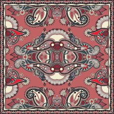 Traditional ornamental floral paisley bandanna N268