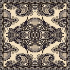 Traditional ornamental floral paisley bandanna N269