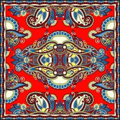 Traditional ornamental floral paisley bandanna N270