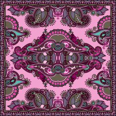 Traditional ornamental floral paisley bandanna N271
