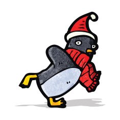 Cartoon Christmas Penguin N10