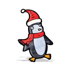 Cartoon Christmas Penguin N12