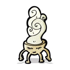 cartoon soup bowl character