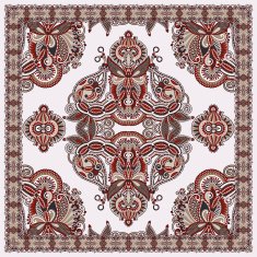 Traditional ornamental floral paisley bandanna N275