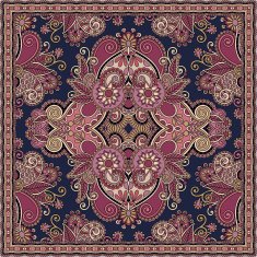 Traditional ornamental floral paisley bandanna N279