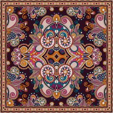 Traditional ornamental floral paisley bandanna N280